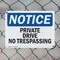 Signmission Private Driveway No Trespassing OSHA Notice Sign, Plastic, 10in W x 7in L, 2PK OS-2PACK-NS-P-710-L-17811 - alternate 4